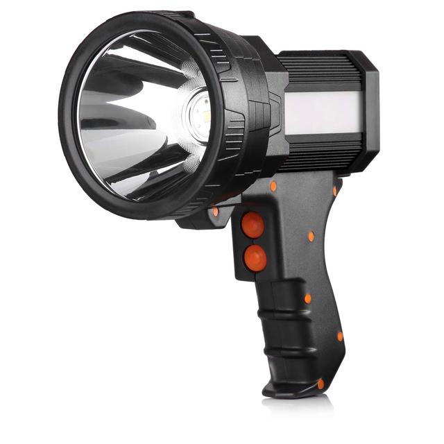 High-Power 6000 Lm Ultra-Bright Searchlight Long-Range High-Intensity Rechargeable COB Flashlight Outdoor Patrol Adventure Torch