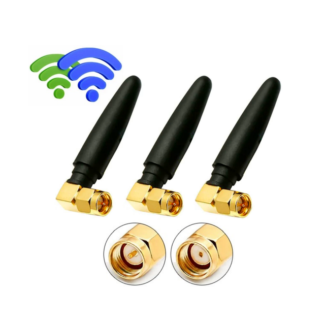 Active Passive Rubber Rod Dual Band Wifi Mini Antenna Male Right Angle 433MHz 868 MHz 2.4G 3G 4G 5G 5.8G GSM Frequency