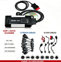 Kit Completo de Escáner de Diagnóstico Automotriz CDP+ con 8 Cables para Camiones + 8 Cables para Autos, para Vehículos Antiguos OBD1 y Camiones de Trabajo Pesado