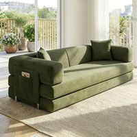 Juego de Sofás Modulares Atunus, Sofá Cama Pequeño de Dos Usos, Sofá de Corduroy Comprimido para Sala de Estar
