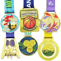 Medalla Deportiva Metálica 3D Personalizada al por Mayor, Medalla de Oro para Triatlón, Maratón, Carreras, Diseño Antiguo y Moderno, Impresión por Troquelado