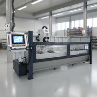 Centre d'usinage CNC pour profilés aluminium et PVC, acier inoxydable, avec moteur à roulement PLC, pour perçage et fraisage de fenêtres et portes