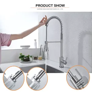 <span class=keywords><strong>Robinet</strong></span> de cuisine Aida Spring Pole Kitchenaid, <span class=keywords><strong>support</strong></span> pour robinets de cuisine, robinets de cuisine à bec extractible, robinets mélangeurs à colonne haute - Product Image 5