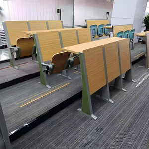 Asientos y Escritorios Resistentes para Aulas Universitarias, Escritorio y Silla Abatibles de Madera para Salas de Clase Universitarias - Product Image 1