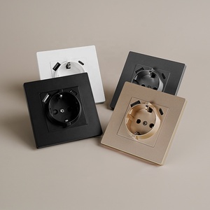 <span class=keywords><strong>Prise</strong></span> murale USB Schuko simple avec cadre blanc noir or gris <span class=keywords><strong>prise</strong></span> <span class=keywords><strong>de</strong></span> <span class=keywords><strong>courant</strong></span> 2P + <span class=keywords><strong>T</strong></span> avec chargeur USB Type a C 220V 230V EU - Product Image 1