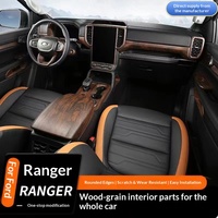 Aplicable al Ford Ranger 2023-2024 con Acabado Interior en Madera y Modificación Interior Automotriz.