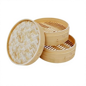 Latest Design Bamboo Wooden Momo <b>Steamer</b> Dimsum Box For Home Hotel And Restaurant Tableware Serving Food <b>Steamer</b> Box - Product Image 1