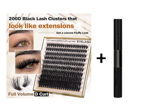 Venta al por mayor Kit de pestañas de tira completa Etiqueta Privada DIY segmento pestañas racimo alta calidad pestañas proveedor - Product Image 4