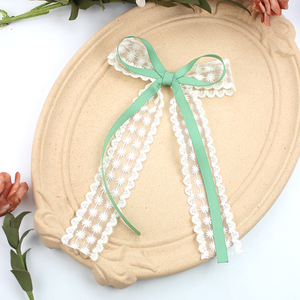 Pinces à <span class=keywords><strong>cheveux</strong></span> de <span class=keywords><strong>princesse</strong></span> à longue queue et nœud de marin, couleur unie, accessoires de fête pour filles - Product Image 2