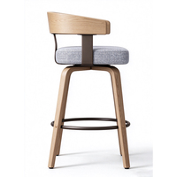 Tabouret de bar moderne nordique pivotant et réglable en hauteur, avec siège rembourré, chaise haute pour cuisine, bar, hôtel, salle à manger