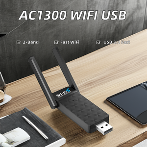 Adaptador USB WiFi 5 AC1300 con Logotipo Personalizado, Dongle USB de Doble Banda 2.4G 5G, Tarjeta de Red Inalámbrica para PC y Laptop, Adaptador USB WiFi 6 para PC - Product Image 4