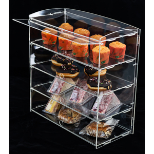 2Pcs Trong Suốt Siêu Thị Thực Phẩm Cupcake Hiển Thị Đứng Kệ Trường Hợp Tổ Chức Thùng Acrylic Bánh Mì Tủ Hiển Thị Cho Đảng Pastry - Product Image 4