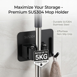 Stainless Steel Wall Mount Hooks With Hook Compact Design <b>Large</b> Back Plate For Bathroom Storage Multifunctional Tool Holder - Product Image 2