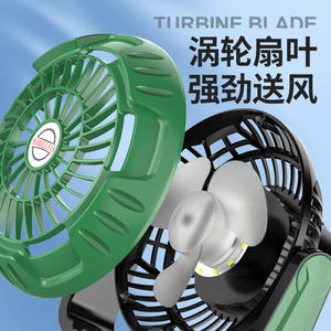 Ventilador móvil recargable, Mini ventilador de escritorio, Motor sin escobillas de 12V, ventilador portátil para oficina y dormitorio, naranja, negro, rojo, verde, DL888 - Product Image 2