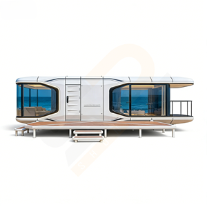 Raumkapsel-Haus Luxuriöse Modulare Vorgefertigte Sandwich-Panel-<span class=keywords><strong>Villa</strong></span> Wohnanlage Wasserbeständig Solar Leichtgewichtig Umweltfreundlich - Product Image 5