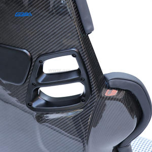 Sièges de voiture personnalisables en cuir Nappa Alcantara noir et rouge, fibre de carbone sèche, édition piste pour Porsche 911GT3 RS - Product Image 3