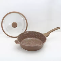 Ensemble de 10 ustensiles de cuisine en aluminium antiadhésif, vente chaude, cuisinière à gaz, cuisinière à induction, poêle à frire universelle, marmite, wok avec couvercle
