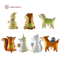 Ensemble de ballons en aluminium sur le thème des animaux de la forêt, ballons en aluminium en forme d'animaux pour une fête d'anniversaire, une fête de naissance ou une fête d'anniversaire pour enfants