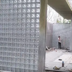 흐린 패턴 유리 벽돌 저렴한 가격 유리 블록 프로모션 투명 벽돌 슈퍼 화이트 유리 블록