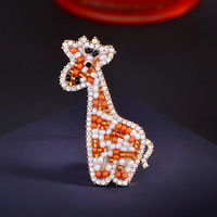 Nouvelle Broche Girafe Plaqué Argent 2025 – Design Animal Créatif et Personnalisé – Accessoire de Mode pour Femme