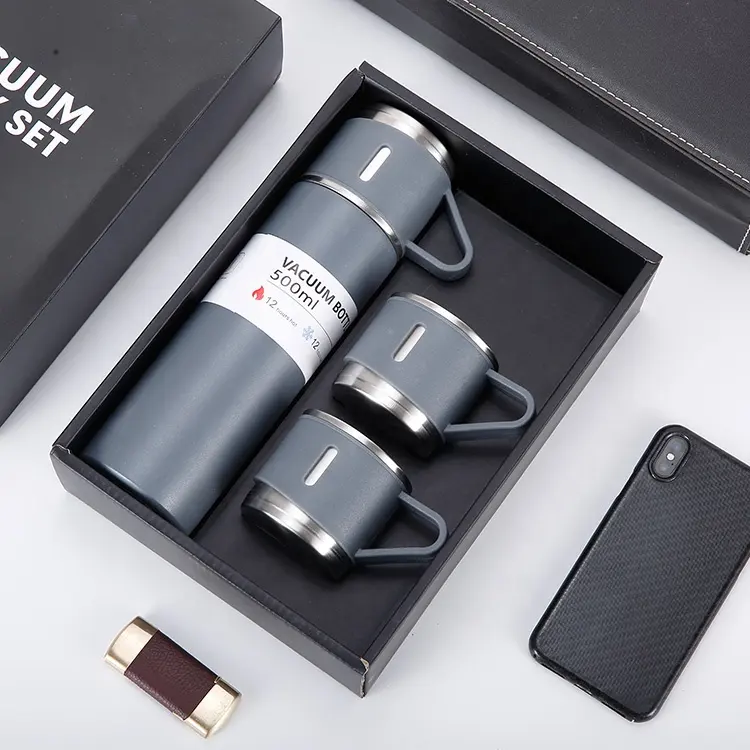 Custom Luxe Promotionele Dubbellaagse Thermos Mok Vaders Dag Geschenken Relatiegeschenk Set