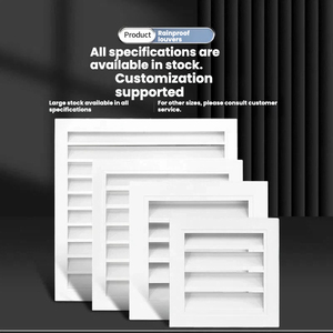 Grille d'aération carrée en aluminium, étanche, épaissie, pour mur extérieur et évacuation de l'air conditionné central - Product Image 3