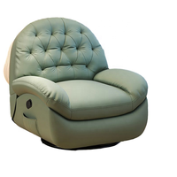 Geeksofa Salon Microfibre Tissu ou Cuir Fauteuil Pivotant Rembourré Moderne Siège Inclinable Canapé avec Support de Téléphone