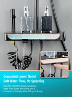 Ensemble de douche pluie moderne en aluminium pour salle de bain, système de robinetterie de douche murale avec mitigeur pour hôtel, appartement et usage extérieur