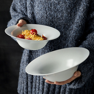 Solid Color Ceramic Straw Hat Bowl Dinnerware <b>Set</b> Kiln Technique <b>Microwave</b> Safe Nordic Wind Design Simple Style Customized Logo - Product Image 3