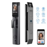 Beste prijs 3D gezichtsherkenning elektronisch digitaal biometrisch vingerafdruk wachtwoord kaart code Wishome slimme deurvergrendeling met sleutel voor woningen