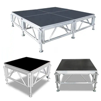 Suministro directo de fábrica Plataforma de escenario de aleación de aluminio de piso de escenario portátil de 4 pies de alta calidad con Material de hierro plegable China