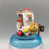 Modèle de bateau pirate H7.5cm 1set=8pcs, figurine d'action d'anime japonais, décoration de bureau, modèle de bateau pirate en PVC, figurine d'action