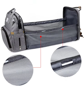 Sac à couches pour bébé, sac à dos avec matelas à langer, sac à langer imperméable multifonctionnel avec berceau pliable pour maman <span class=keywords><strong>et</strong></span> papa - Product Image 2