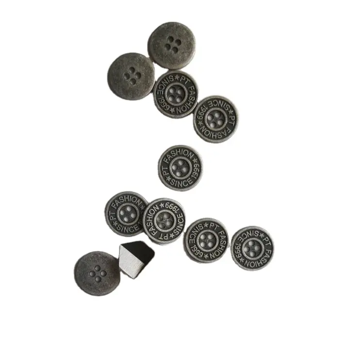 Лидер продаж, ручная швейная кнопка из цинкового сплава с 4 отверстиями и логотипом на заказ