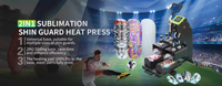 Nouvelle presse à chaud 2-en-1 double poste de travail pour la sublimation de protège-tibias, protège-dents et rashguards 7*9cm*22cm