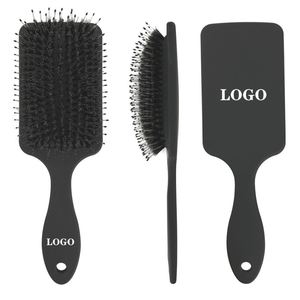 Brosse à cheveux carrée démêlante personnalisée à marque privée, avec coussin d'air en caoutchouc et mélange de poils de nylon et de soies de sanglier, pour extensions de cheveux et perruques - Product Image 1