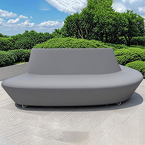 Banco Comercial Ecológico de FRP GRC con Forma Hexagonal G75, con Listones de Madera y Jardinera para Parques y Hoteles - Product Image 6