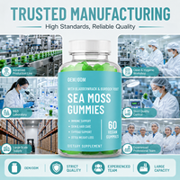 Bonbons gélifiés à la mousse de mer végétalienne non-OGM pour adultes, soutien immunitaire, digestion, antioxydant et sommeil