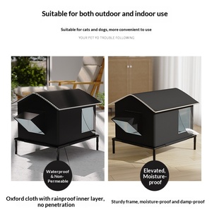 Cuccia per Cani e Gatti da Esterno, Solida, Impermeabile e Isolata, Tenda Rialzata per Più Animali, Uso Invernale - Product Image 3