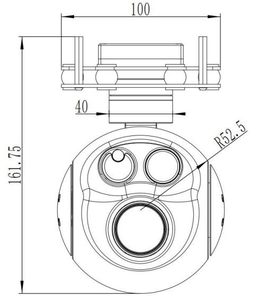 كاميرا جيمبال للطائرة بدون طيار A103 بدقة 4K وتصوير حراري 640×512 مع مقياس مسافة ليزري 1500 متر وتتبع بالذكاء الاصطناعي - Product Image 4