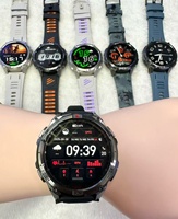 HT53 Smartwatch GPS-Tracking 650mAh Akku BT-Anruffunktion Outdoor-Bergsteigeruhr Taschenlampe Wasserdichte Gesundheitsuhr für Herren