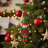 Peluches Grinch rouge et vert, décorations à longues jambes, ornements de Noël, poupée elfe allongée, cadeau de fête de Noël