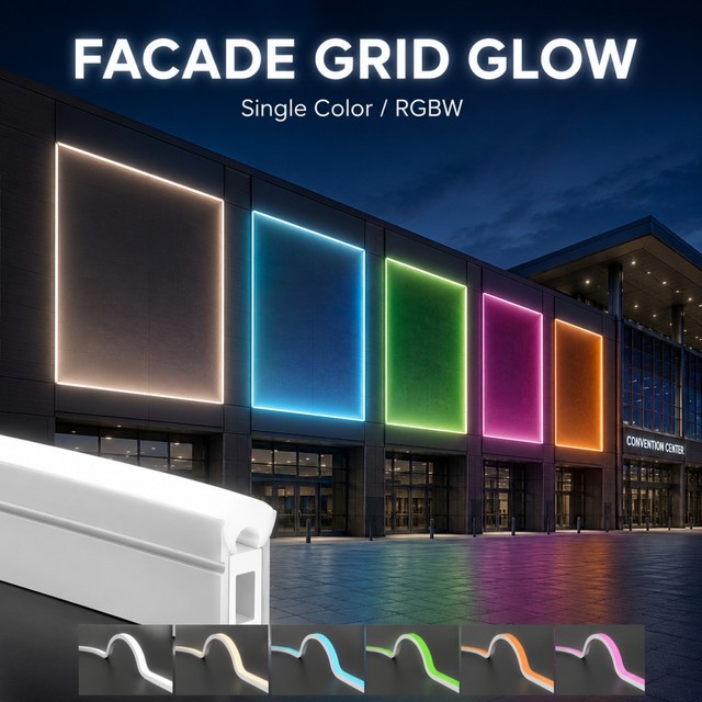 Multi Colour Pure Silicone Neon Led Strip Lights DC12V 24V Flexible Recessed Frame for Shops Mall Decoration