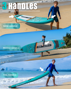 Planche de SUP gonflable portable et écologique en Drop Stitch, personnalisable, 11'6"*35"*6", pour la navigation en mer, vente en gros et dropshipping - Product Image 2