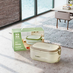 Boîte à lunch électrique intelligente isolée chauffante en acier inoxydable avec couvercle en plastique sans BPA à thermostat de 65 degrés portable - Product Image 3