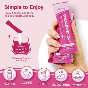 Super Marine haut freundliches hydrolysiertes Kollagen Vitamin C verbessertes Trink kollagen pulver <span class=keywords><strong>Halal</strong></span> des OEM-Herstellers - Product Image 3