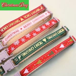 จัดส่งรวดเร็ว ปลอกคอสัตว์เลี้ยงสำหรับคริสต์มาส มีสไตล์ 5 สี สำหรับสุนัขพันธุ์เล็กและสุนัขพันธุ์กลาง อุปกรณ์สำหรับสัตว์เลี้ยง - Product Image 2