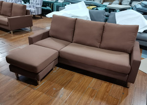 Wholesale Corner Living Room Set with Ottoman Cheap Fabric and Wood Furniture Wholesale Price for Home - Product Image 3