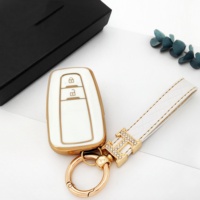 Funda Protectora de Llaves de TPU de Alta Calidad OEM/ODM, Flexible, Anti-Caídas, Protección Total, 2 y 3 Botones para Toyota Camry, Corolla, RAV4