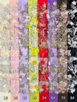 Tissu en tulle perlé 3D vertical avec fleurs, dentelle, sequins et strass pour robes de mariée et de soirée asymétriques